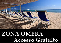 spiaggia con zona ombra gratis